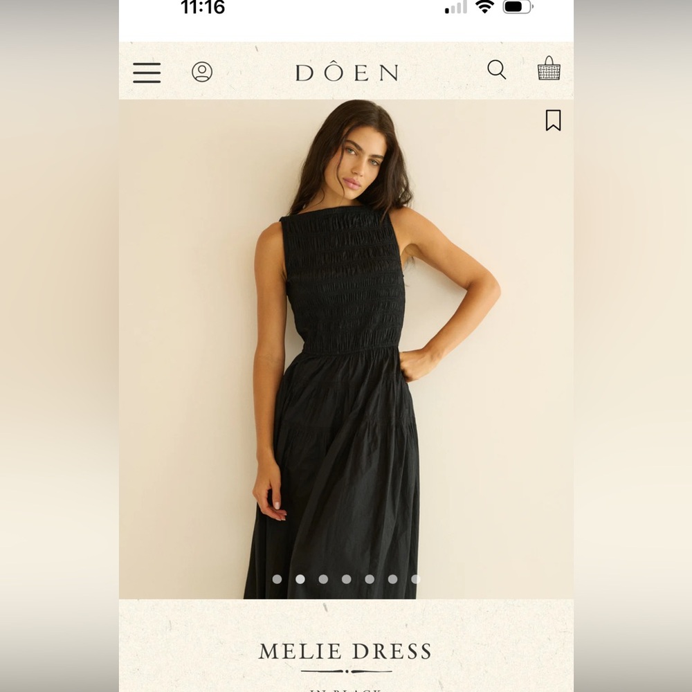 NWT Doen Meile dress in black